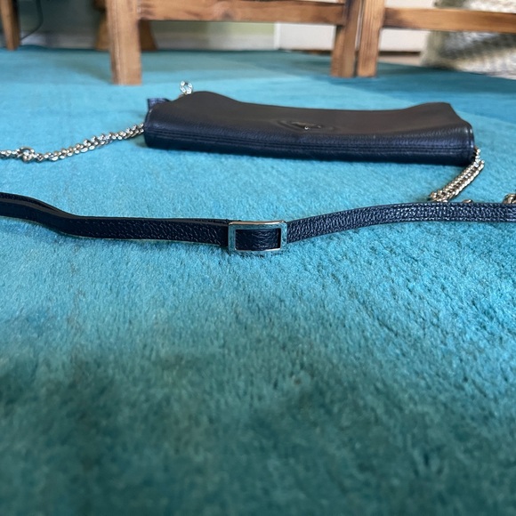 Brighton Black Leather Crossbody Bag with Heart Accent - Picture 4 of 8